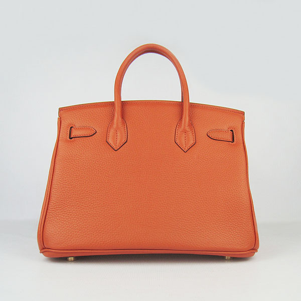 Replica Hermes Birkin 30CM Togo Leather Bag Orange 6088 On Sale - Click Image to Close